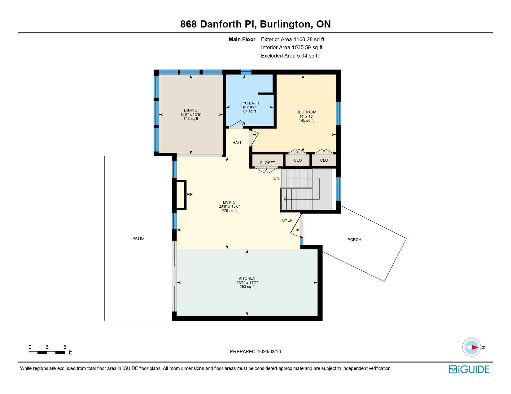 868 Danforth Place floor plan: Main floor