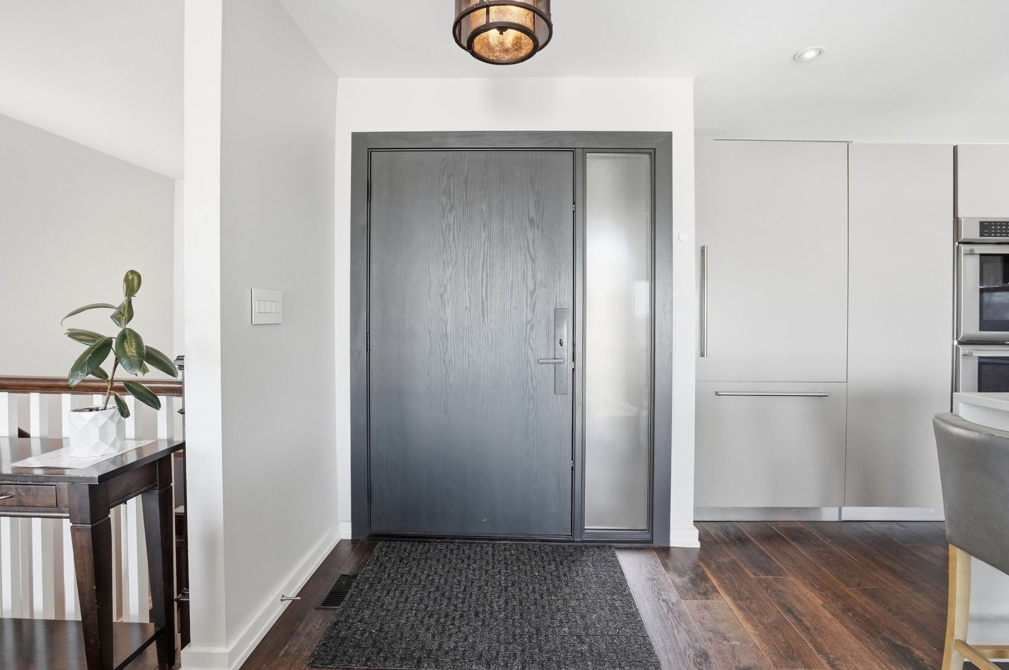 The front door and foyer