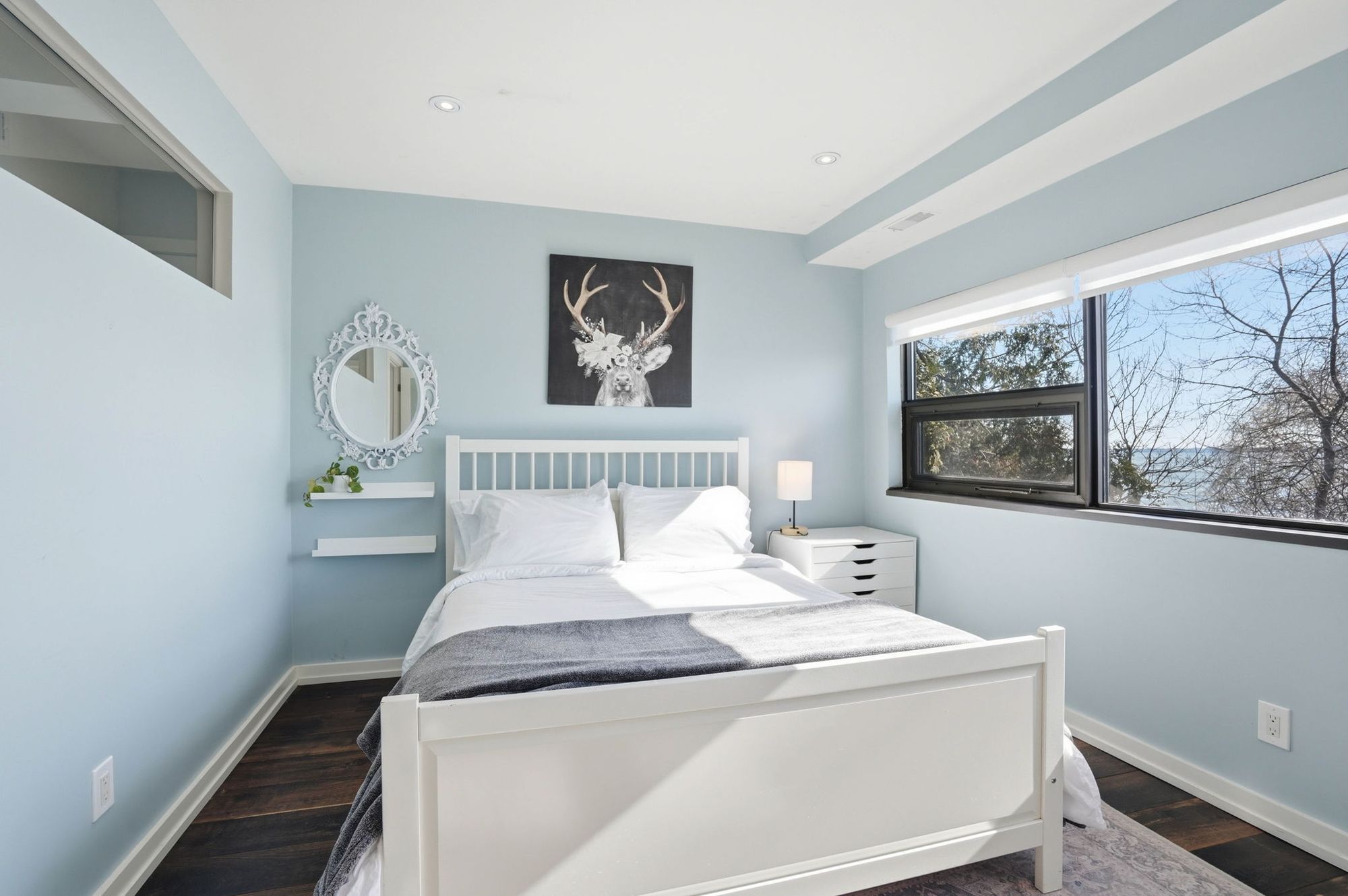 A bedroom under the eaves